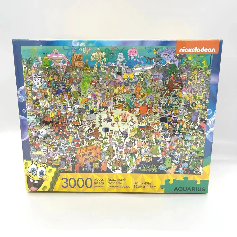 Aquarius Nickelodeon Sponge Bob Square Pants 3000 Piece Jigsaw Puzzle 32x45